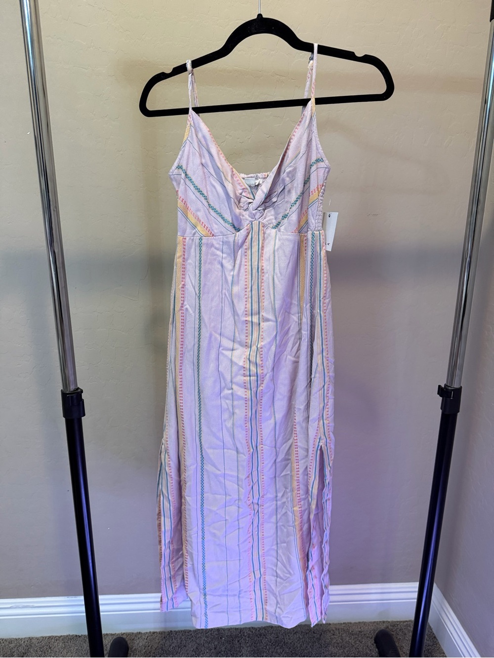 O'Neill  Purple Striped Dress with Multicolor Accents